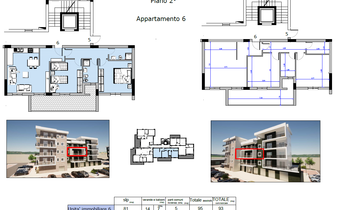 Appartamento n.6 piano secondo